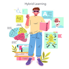 Beta Generation. Flat Vector Illustration