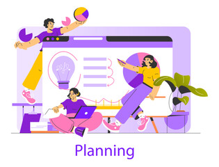 Work Focus. Flat Vector Illustration