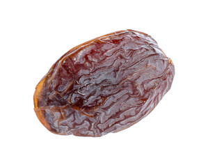 One tasty dried date isolated on white