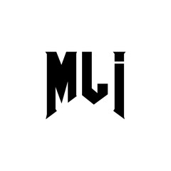 MLI letter logo design for technology company. MLI logo design black and white color combination. MLI logo, MLI vector, MLI design, MLI icon, MLI alphabet. MLI typography logo design.