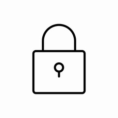 Security lock protection access icon vector sign