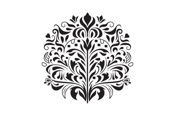 Floral Ornament Vector Symmetrical Decorative Pattern