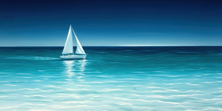 Vela en el mar tranquilo
