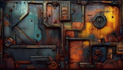 old dark grunge metal weathered rusty iron texture abstract industrial gray background- 196