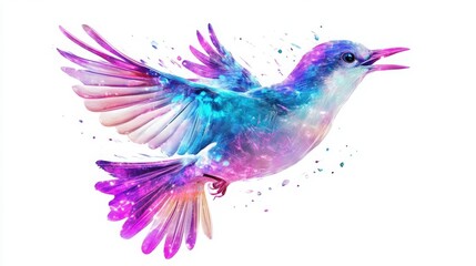 Obraz premium Colorful Hummingbird in Flight