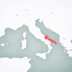 Map of Italy - Apulia