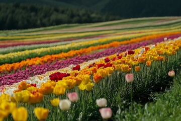 striking field of blooms gleams with pure allure  
