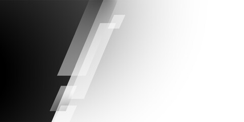 Fototapeta premium Abstract black and white line speed overlaps vector background. texture white pattern 