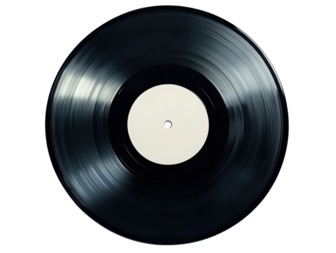 Isolated black record for music