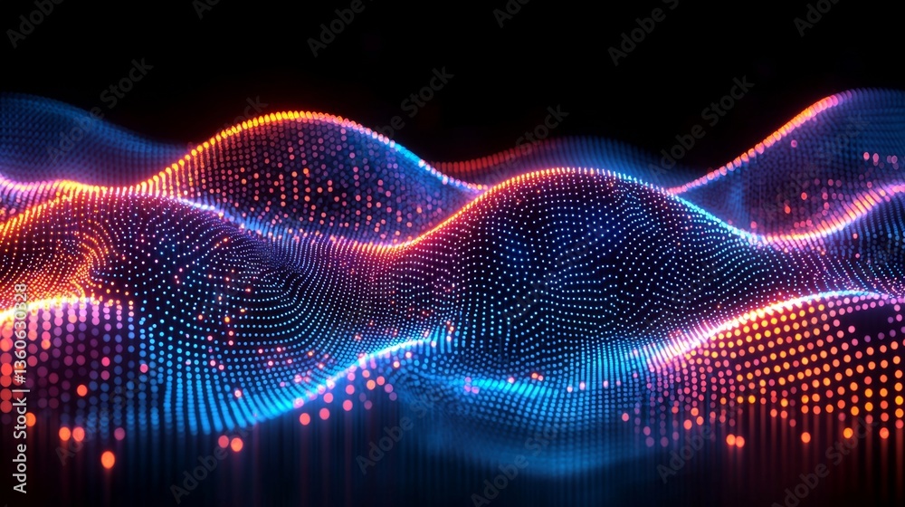 Wall mural a colorful abstract background with dots and lines