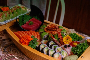 Various sushi and sashimi © InversedSlayer