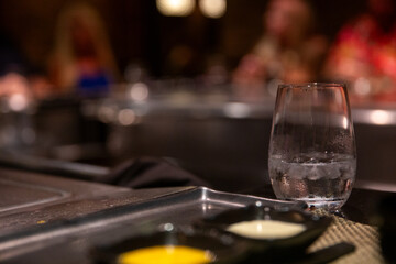 Glass of plain iced water