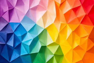 Obraz premium Rainbow Geometric Abstract Wall Art