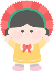 유치원 어린이집 어버이날 스승의날 카네이션 머리띠 유아 원아 키즈 아이 일러스트