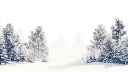 Serene Winter Landscape with Snow