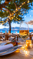 Romantic Beach Dinner, Wine, Lights, Ocean View