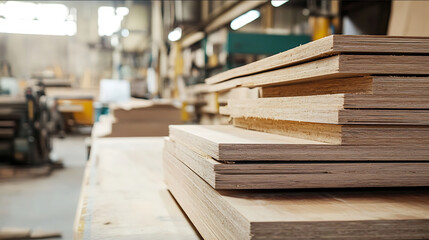 Woodworking shop for the production of plywood