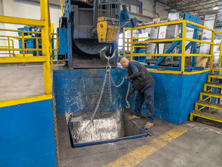 Technician working in factocry