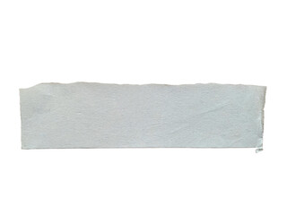 Wide torn paper strip with uneven top edge isolated on transparent background