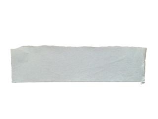 Wide torn paper strip with uneven top edge isolated on transparent background