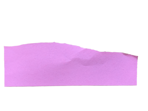 Horizontal pink torn paper scrap with jagged edge and subtle texture isolated on transparent background - Powered by Adobe