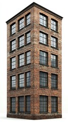 Fototapeta premium Urban Brick Building Facade; Industrial Style