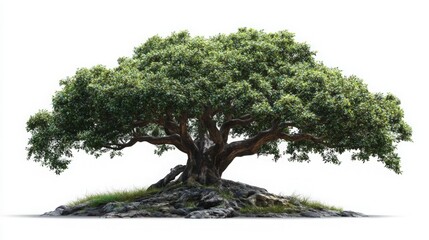 Majestic Tree on Rocky Ground