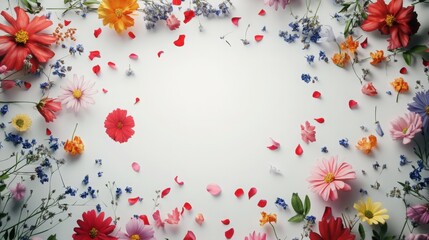 Vibrant Floral Arrangement with Petals