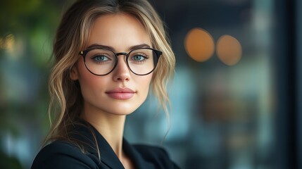 Confident business woman in professional attire, successful and empowered leader with a strong presence in a corporate setting