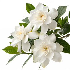 White Orchid Blooming on White Background