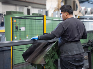 Technician working in factocry