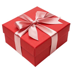Obraz premium A present wrapped with ribbon transparent background