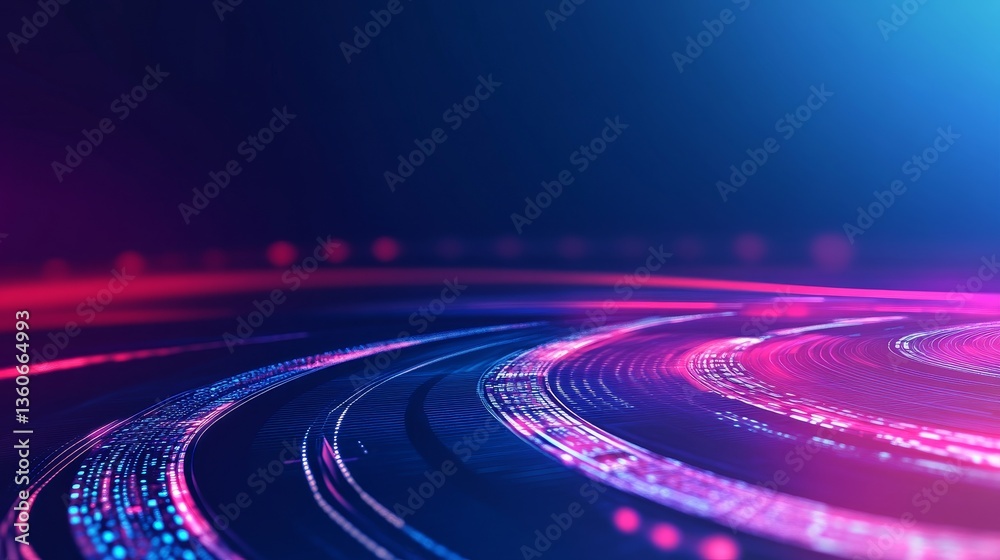 Poster abstract vibrant light trails creating a dynamic background with colorful patterns and motion