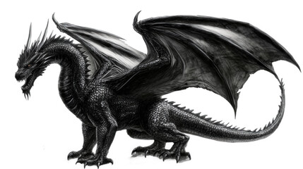 black and white dragon
