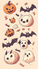 Obraz premium A Haunting Halloween. AI generative.