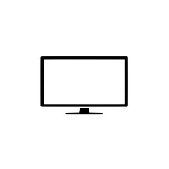Modern Display: A sleek, minimalist outline of a modern television, the image is characterized by clean lines and simplicity, evoking a sense of contemporary design and the modern home entertainment.
