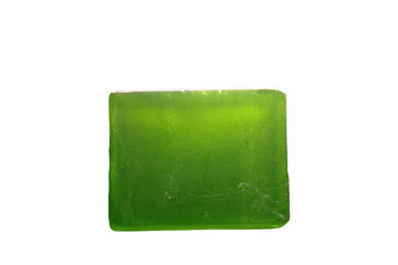  Craft green soap isolated on transparent background