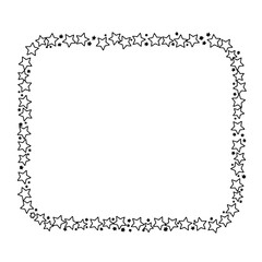 Star-studded Border: A minimalist illustration featuring a decorative border composed of numerous star shapes. Evokes elegance, and a touch of whimsy.