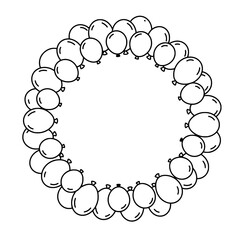 Balloon Circle: A festive circular arrangement of balloons, offering a playful and cheerful design for celebration and joy.