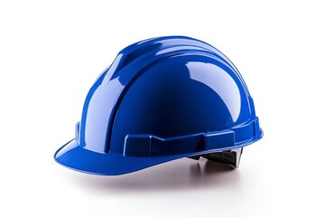 Blue Hard Hat Isolated on White Background for Construction Safety