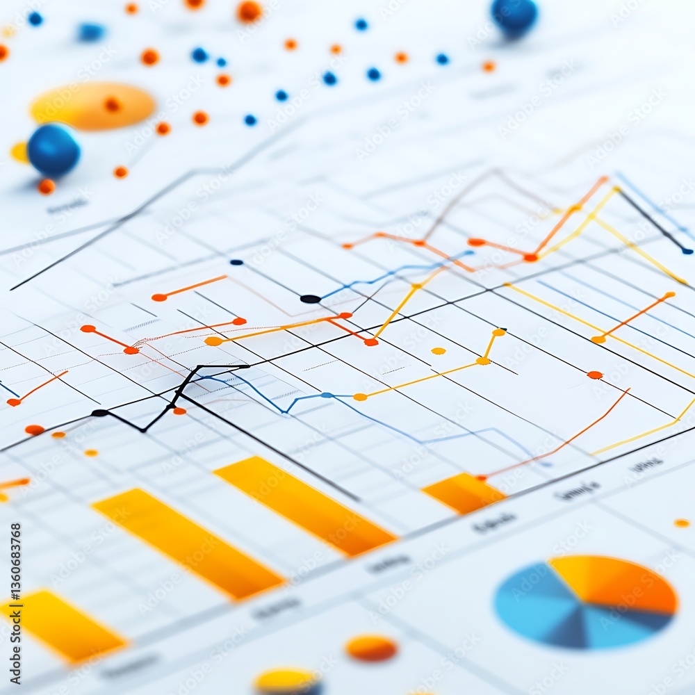Poster Data analysis charts graphs business performance