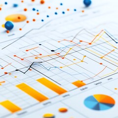 Data analysis charts graphs business performance