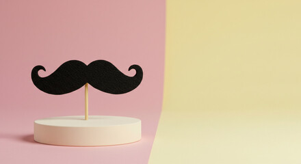 Fondo del 1 de abril con decoración de bigote divertido para el Día de los Santos Inocentes con espacio para texto