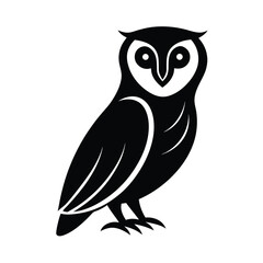 Barn Owl vector silhouette