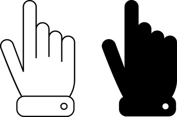 Computer mouse click cursor. Load symbol. Pointer cursor and loading icon. Cursors icons click set. Clicking cursor, pointing hand clicks icons.