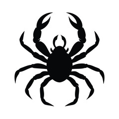 Obraz premium Japanese Spider Crab vector silhouette