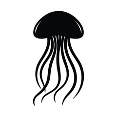 Jellyfish vector silhouette