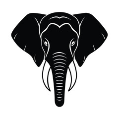 elephant head vector silhouette