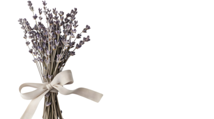 A delicate bouquet of dried flowers tied with a ribbon perfect for home decor and floral arran
