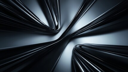 Neon black and grey abstract background with dramatic lights and shadows.